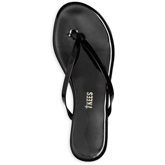 Tkees Glosses Patent Leather Flipflops Licorice - 6 - Picture 3 of 6